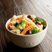 Italian Pasta Salad  · Tri-color pasta with fresh cut broccoli, bell peppers & black olives featuring Italian dress...