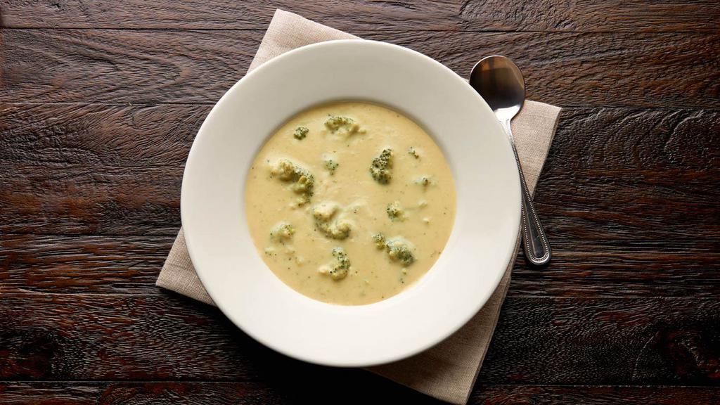 Bowl Broccoli Cheese Soup  · What makes our Broccoli Cheese Soup so popular? The richness of melted cheese, sweet cream, whole fresh green broccoli florets and onions lightly sautéed in butter. Many make it their soup choice for a Manager’s Special.