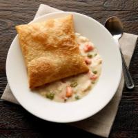 Bowl Chicken Pot Pie  · Tender chicken, red potatoes, carrots, celery, green peas and spices are mixed with a creamy...