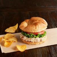 Shelley'S Deli Chicken (600 Cal) · Our famous chicken salad with almonds and pineapple, leafy lettuce, tomato, toasted croissant.