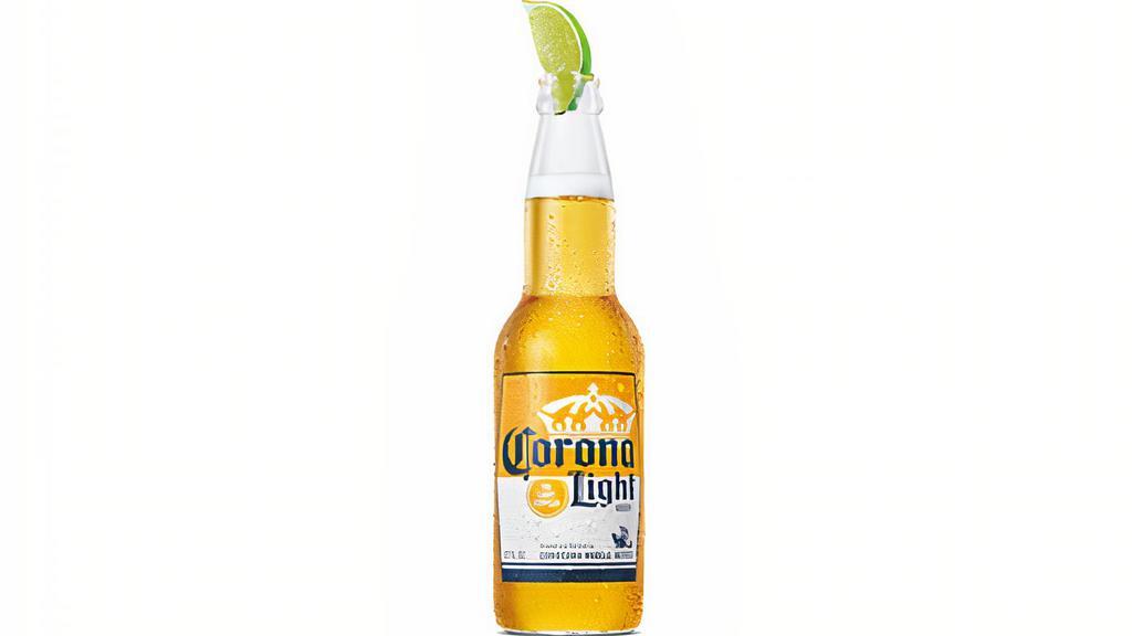 Corona Light (12 Fl Oz.) · #1 imported light beer (1). Corona Light offers a better light beer experience with only 99 calories and 5 carbs per 12oz serving. It is the only light beer that has the taste and quality of an import, but is still exceptionally refreshing and easy to drink. WIth 18 IBUs, it's a light beer with a crisp taste, and 2x the hops as the average light beer.