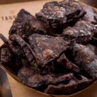 Totopos (Chips) · The original thick-pressed organic masa corn chips!
hand-torn and fried to order, served wit...