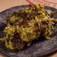 3 X Pollo Tacos · chicken braised in Tecate with spring onion & cilantro salsa verde