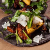 3 X Al Pastor Tacos · achiote-marinated pork sliced & grilled with charred pineapple
