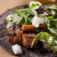 3 X Lengua Tacos · beef tongue braised in Victoria beer, bay leaf & charred onion