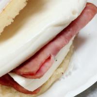 Ham And Cheese Arepa  · Arepa stuffed with smoked ham and the cheese of your choice / Arepa rellena de jamon ahumado...