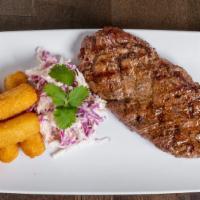 Ny Steak  · Comes with 2 sides of your choice / Filete de carne con 2 acompañantes de tu preferencia