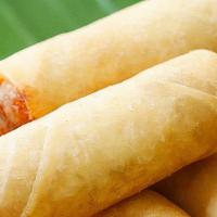 Fried Spring Rolls (3) · Crispy fried veggie spring rolls. Served with sweet chili sauce.