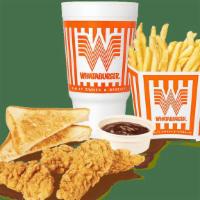 #13 Whatachick’N® Strips 3 Piece Whatameal® · What's On It: Texas Toast (1), Gravy (1)