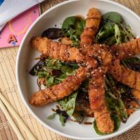 N.T. Shrimp · It's dy-na-mite. Crispy shrimp tempura glazed with sweet chili, savory eel sauce and a sprin...