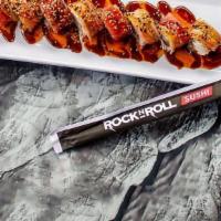 Jam Sesh Roll · Gang's all here. Yellowtail, albacore tuna and spicy mayo inside, red tuna and crab stick ou...