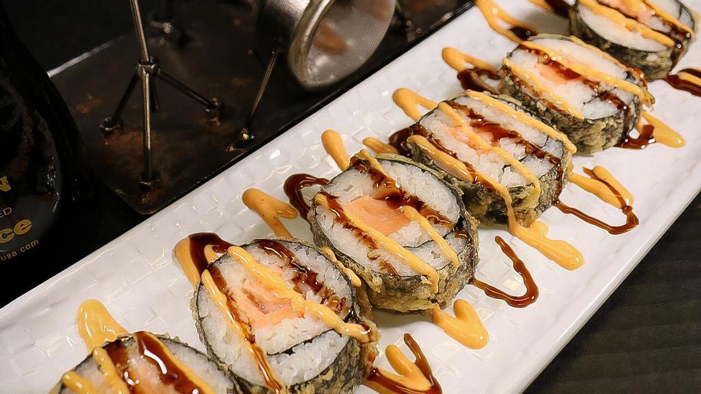 Salmon Roll (Fried Or Regular) · Choice of the whole roll fried or regular with spicy mayo and eel sauce. Raw.