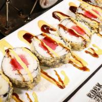 Tuna Roll (Fried Or Regular) · Fresh red tuna wrapped in rice and seaweed paper. Raw.