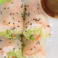 Summer Roll(2) · Rice Papper Wrap W. Jumbo Shrimp, Rice Noodle,Lettuce, Pickle Carrots, Cilantro.(Hoisin Sauc...