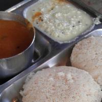 Udipi Idly · Steamed rice and lentil patties.