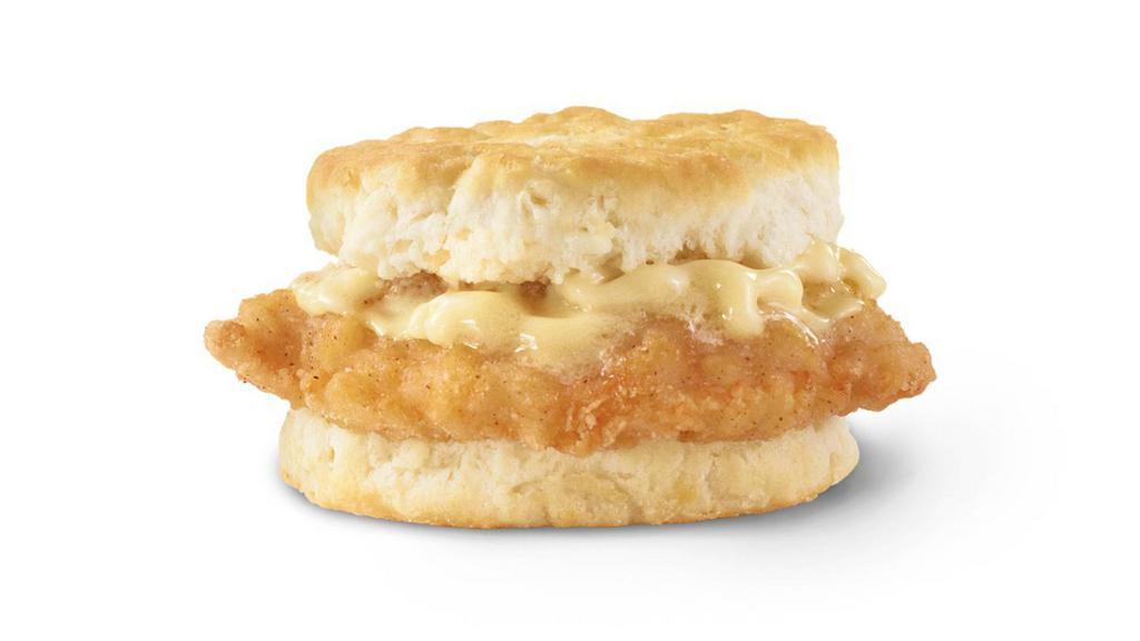 Honey Butter Chicken Biscuit · A crispy, chicken fillet, perfectly seasoned and topped with maple honey butter on a fluffy buttermilk biscuit. It’s sweet, it’s savory, and it’s a great reason to get out of bed in the morning.