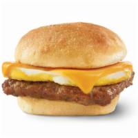 Classic Sausage, Egg & Cheese Sandwich · A fresh-cracked grade A egg, grilled sausage and melted American cheese on a warm breakfast ...