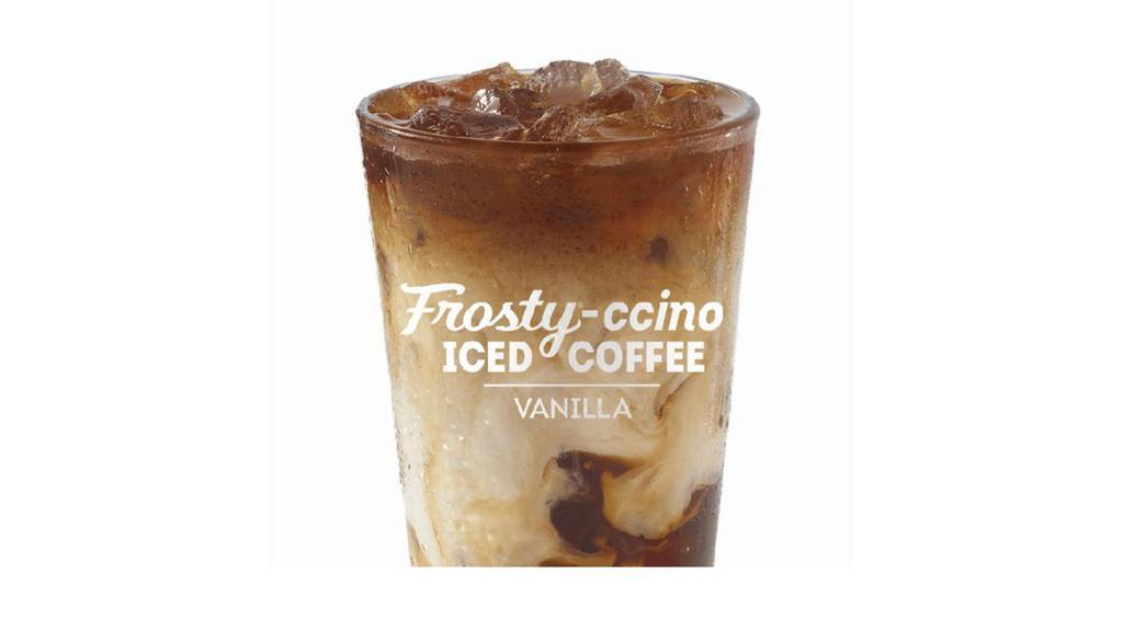 Vanilla Frosty-Ccino® · Smooth, cold-brewed coffee swirled with our legendary vanilla Frosty mix and served over ice.