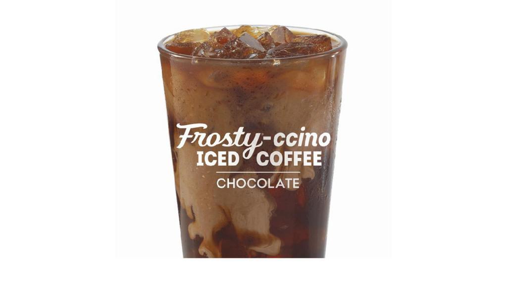 Chocolate Frosty-Ccino® · Smooth, cold-brewed coffee swirled with our legendary chocolate Frosty mix and served over ice.