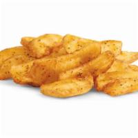 Seasoned Potatoes · Natural-cut, skin-on potatoes cooked to perfection and seasoned with cracked black pepper an...