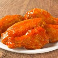 Chicken Wings · Tossed in Buffalo or BBQ sauce 5 pieces (Cal 540-620); 10 pieces (Cal 1080-1250)