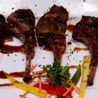 Grilled Lamb Chop · 4 pieces of grilled lamb chops marinated with smoke city seasoning.
