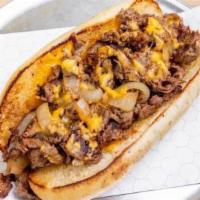 Mystic · Loaded with steak, lots of mushrooms, onions, Super Melty Cheese (American).