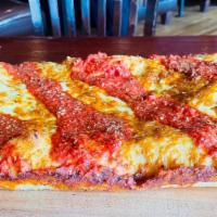 The G.T.O.- Small · Great Toppings Offered!! Our signature Detroit pizza crust, aged white cheddar and mozzarell...