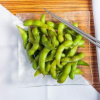Edamame · Steamed soy beans tossed in light salt.