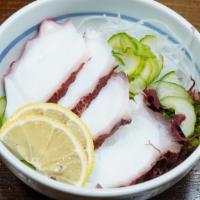 Tako Sunomono · Octopus, seaweed, and cucumber with vinaigrette.

Consuming raw or undercooked meat, poultry...