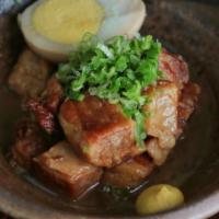 Buta Kakuni · Braised pork belly in sweet soy-ginger soup.