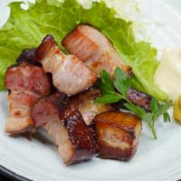 Atsugiri Bacon · Thick cut baked bacon.