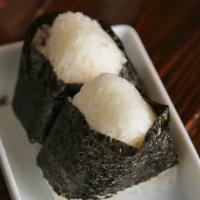 Onigiri (2 Pcs) · Choice of: salmon, plum, seaweed, or fish flake.