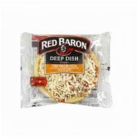 Red Baron Single Personal Pan Deep Dish Pizza · Four cheese pizza Frozen ready to Warm.