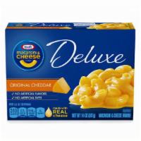 Kraft Deluxe Original Cheddar Macaroni & Cheese Dinner 14 Oz. Box · 14 oz box