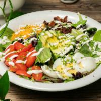Cobb Salad · Fresh Greens / Cheddar / Bacon Bits / Avocado / Tomato / Hard Boiled Egg / Ranch