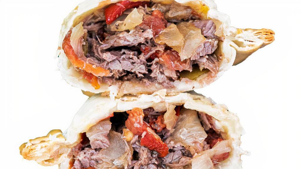 Beef Taco · Classic philly steak, with peppers and onions - Like a Taco in an empanada dough