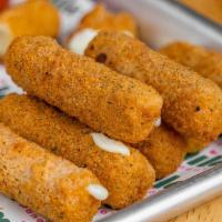 Mozzarella Sticks · Crunchy breaded mozzarella sticks - Oven Baked