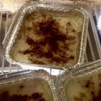 Rice Pudding · Milk, rice, and sugar make a wonderful sweet and creamy dessert topped with cinnamon flavor.