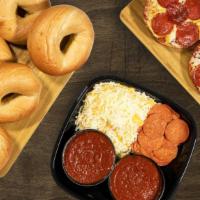 Pizza Bagel Kit · A perfect meal for families, this kit comes with bagels and ingredients to make 6 Pepperoni ...