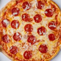 Pepperoni Pizza · Large pepperoni in every bite. Topped 100% whole milk real mozzarella, zesty, thick sliced p...