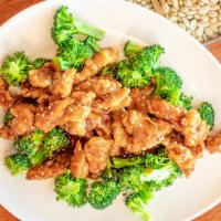 Sesame Chicken · Steamed Broccoli on the Side.
