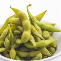 Edamame · Salted steamed soybeans.