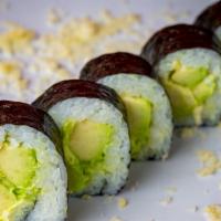 Avocado Roll · Avocado rolled with seaweed outside.