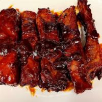 Bbq Spare Ribs · Ribs that have been broiled roasted or grilled.