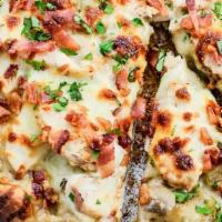 Chicken Bacon Ranch Pizza · Grilled chicken, bacon and ranch sauce.