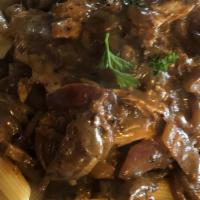 Chicken Marsala · Mushroom, red onion, garlic in a  creamy Marsala wine reduction.