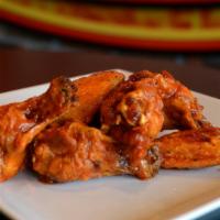 Hot Wings · Our hot wings are cooked crispy and deep fried. Choose your flavor sauce:  Mild, Hot, BBQ, L...