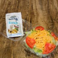 Side Salad · Choice of salad dressings, ranch, blue cheese or Italian.