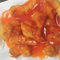 K5 - Sweet & Sour Chicken · with steamed rice